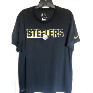 Nike Tee Large Vintage NFL Pittsburgh Steelers Short Sleeve Mens Shirt Black